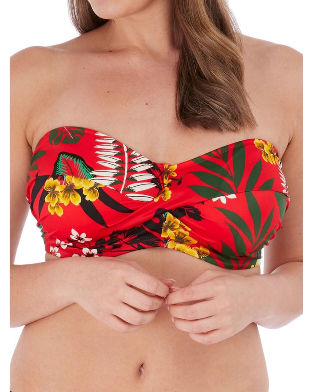 Fantasie Red Vilamoura Bandeau Bikini Top