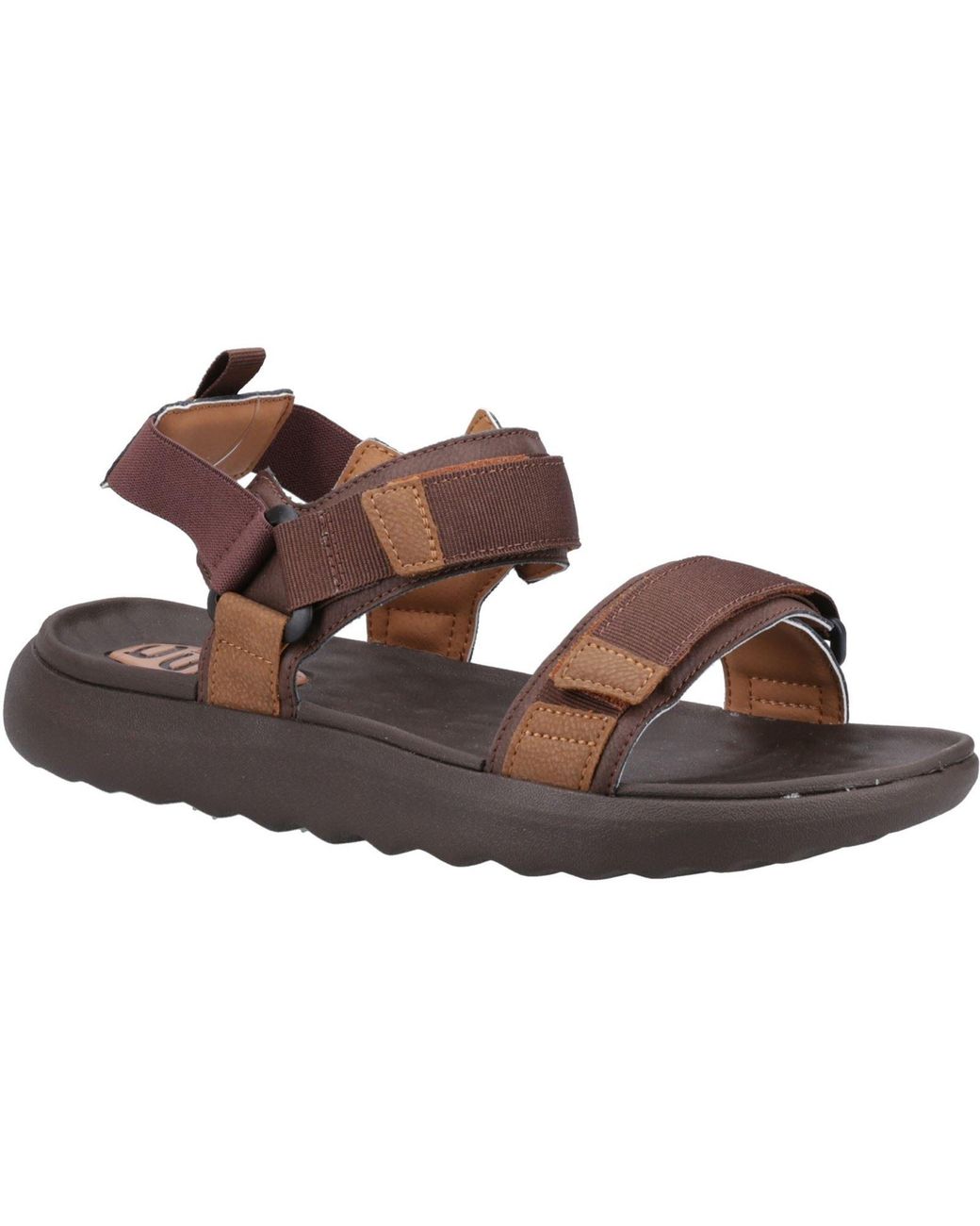 HeyDude Brown Carson Nylon Sandals for men