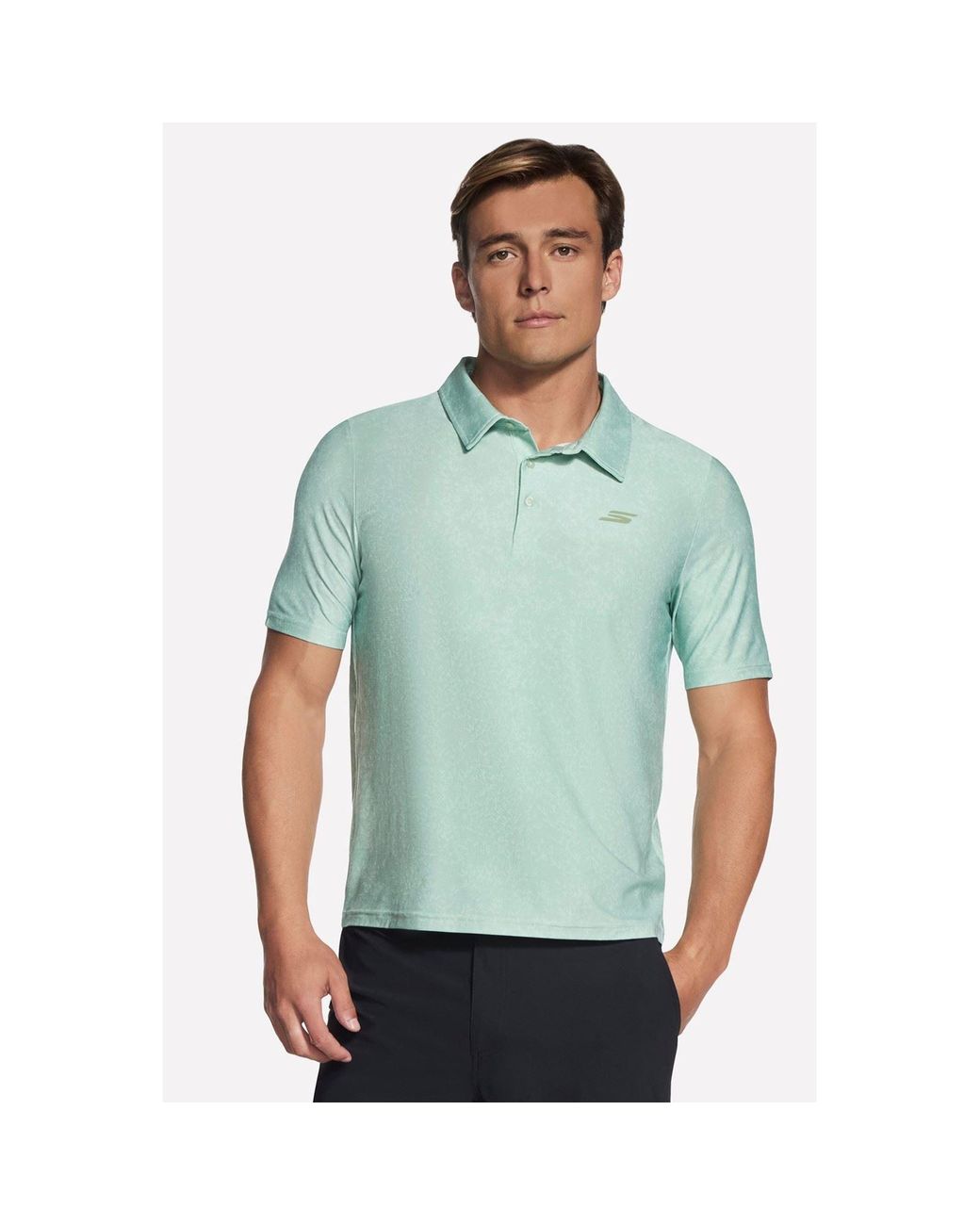 Skechers Green Go Dri All Day Printed Polo Shirt for men