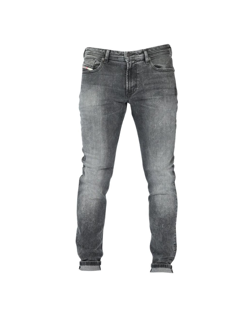 DIESEL Gray 1979 Sleeker Faded Denim Pants Cotton for men