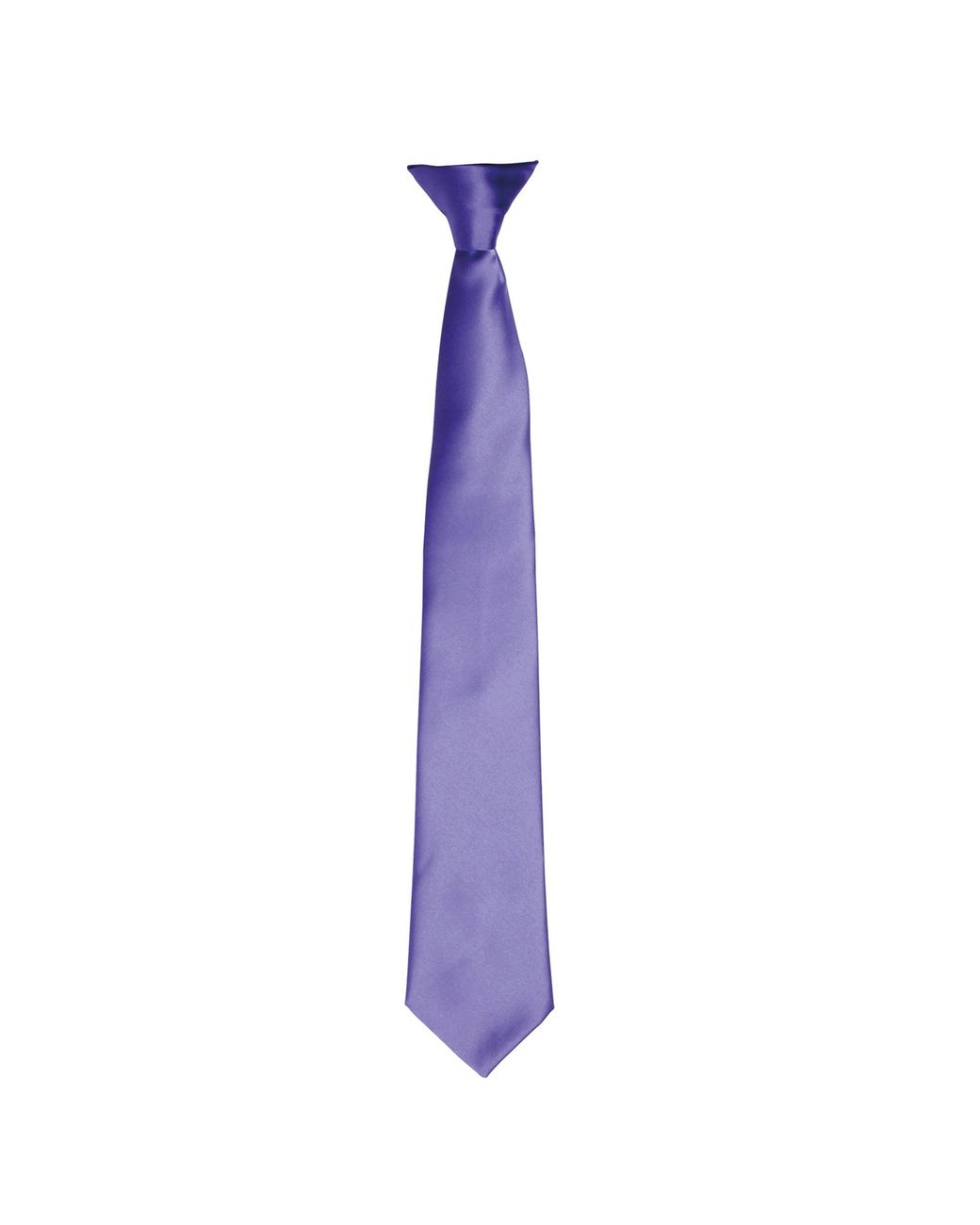 PREMIER Purple Colours Satin Clip Tie for men