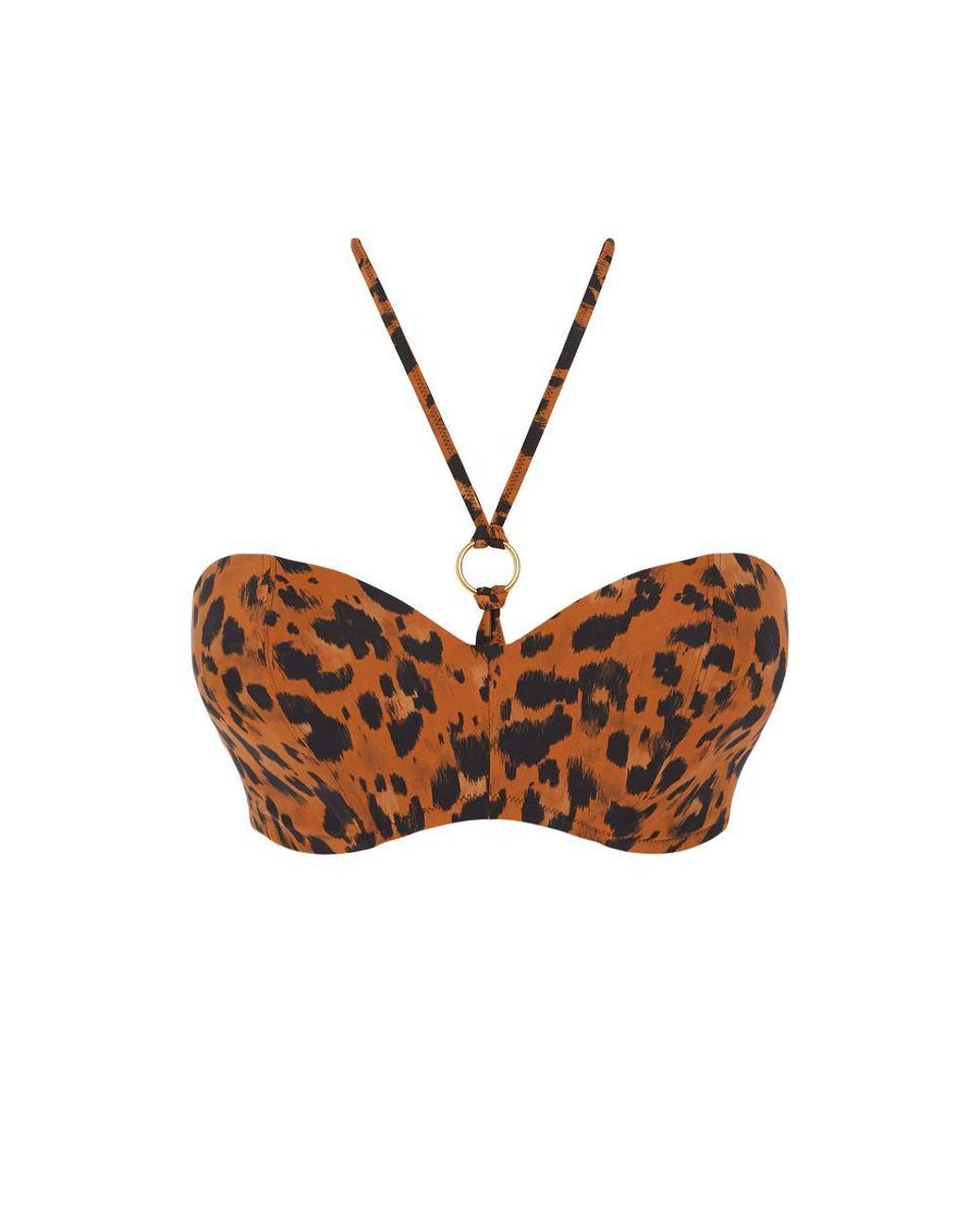 Freya Brown Roar Instinct Bandeau Bikini Top