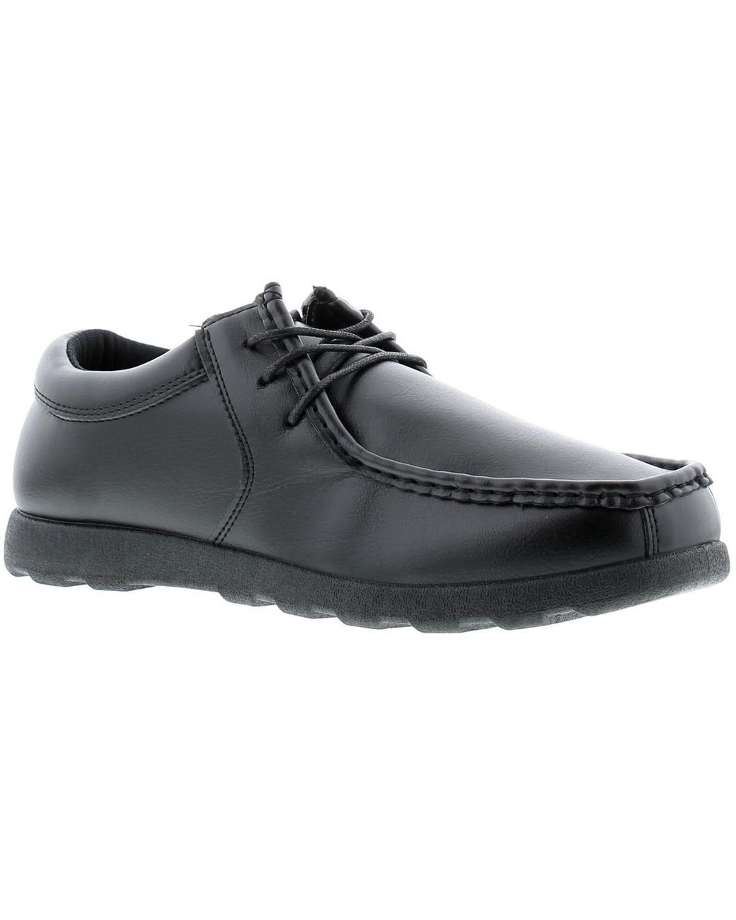 Rockstorm Black Smart Shoes Canyon Lace Up Pu for men