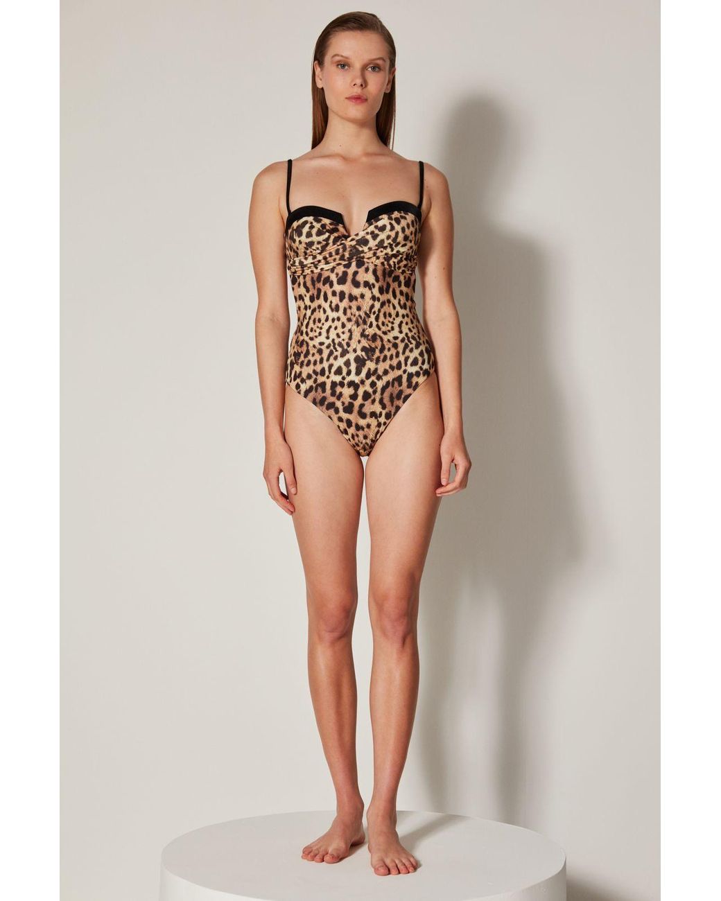 Penti Multicolor Leopard Print Balconette One-Piece Swimwear