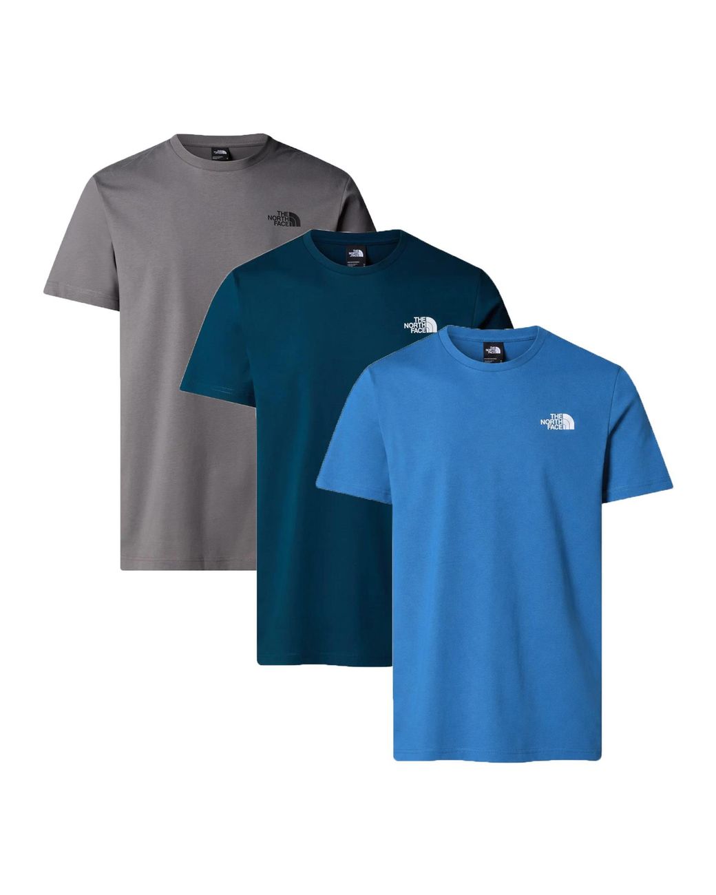 The North Face Blue 3 Pack Short Sleeve Redbox Celebration T-Shirt for men