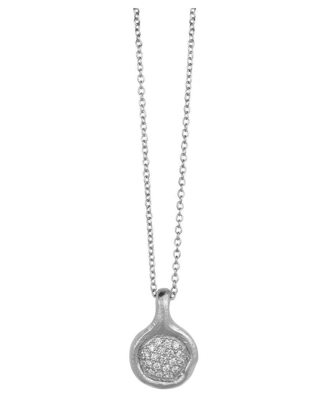 Orphelia Black 925 Sterling Chain With Pendant