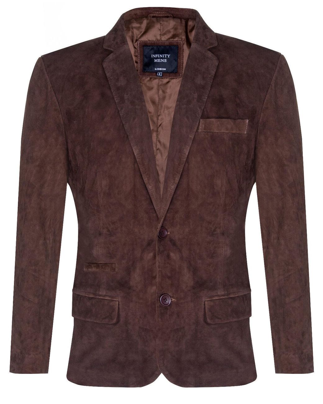 Infinity Leather Brown Blazer Suede Jacket Soft Italian Coat for men