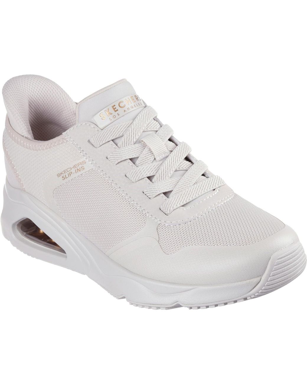 Skechers White Tres-Air Uno Easy Steppers 177116-Ofwt Off Slip On Shoes