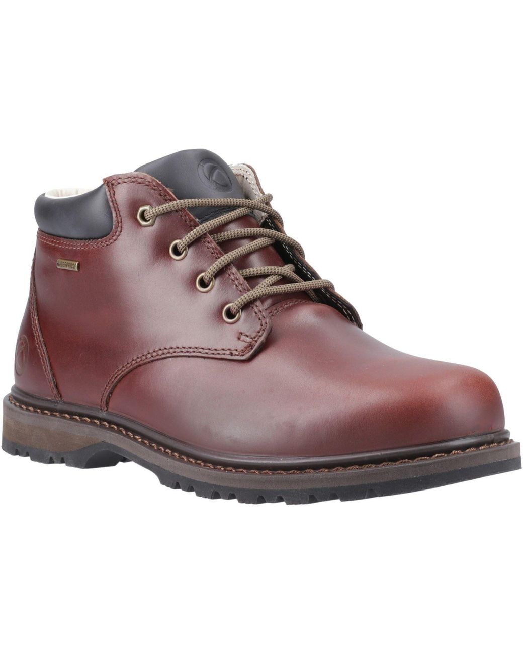 Cotswold Brown Bredon Leather Ankle Boots for men