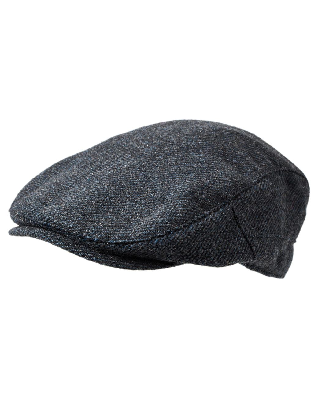 TOG24 Blue Weighton Knit Flat Cap Marl Cotton for men