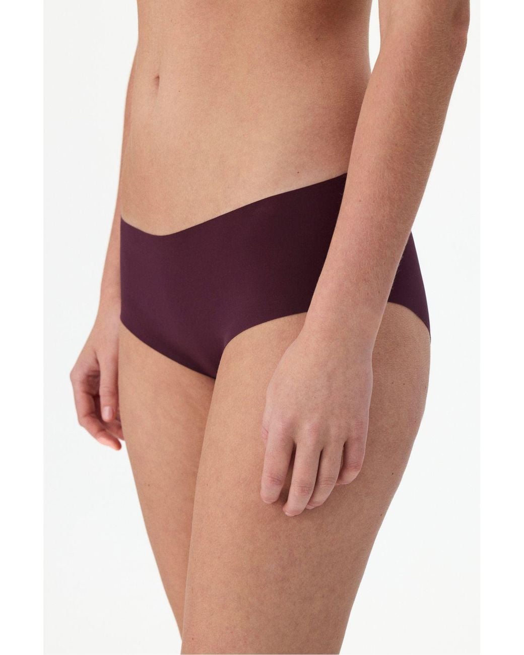 Penti Purple No-Show Laser Cut Hipster Briefs