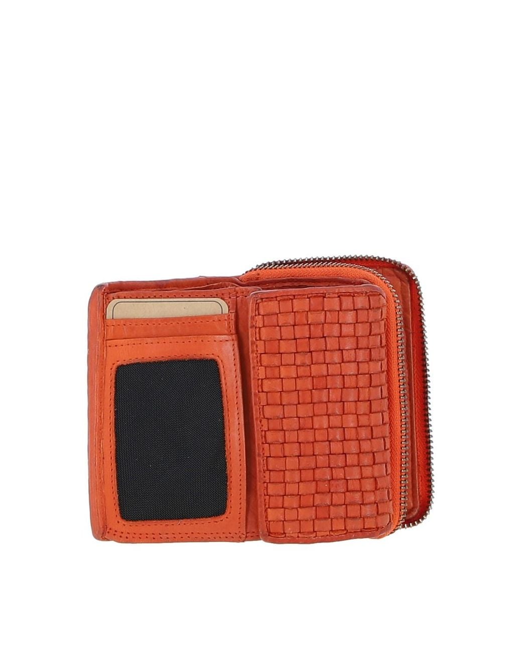 Ashwood Leather Red Vintage Woven 7 Card Purse