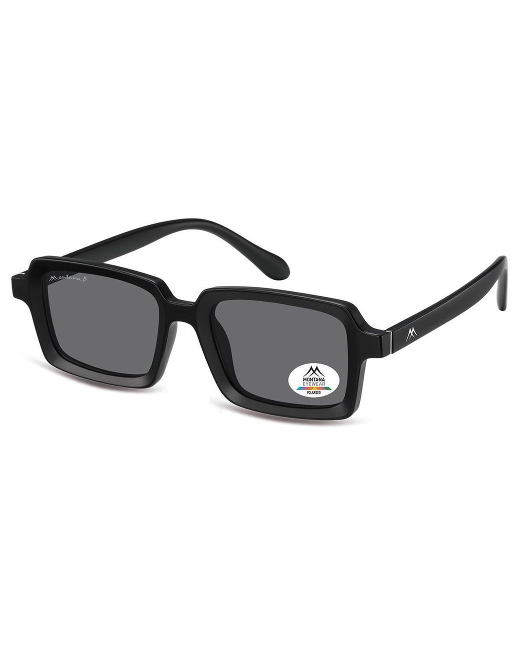 Montana Black Rectangle Matte Polarized Mp57