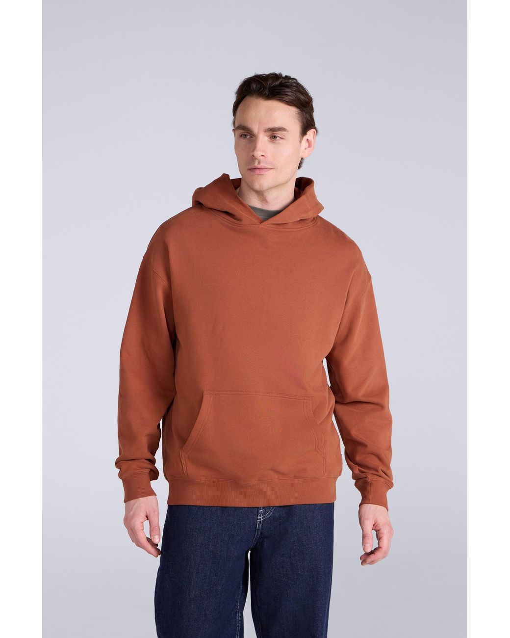 Mountain Warehouse Red 'Icon' Logo Drop Shoulder Hoodie With Kangaroo Pocket Warm Sweatshirt Cotton for men