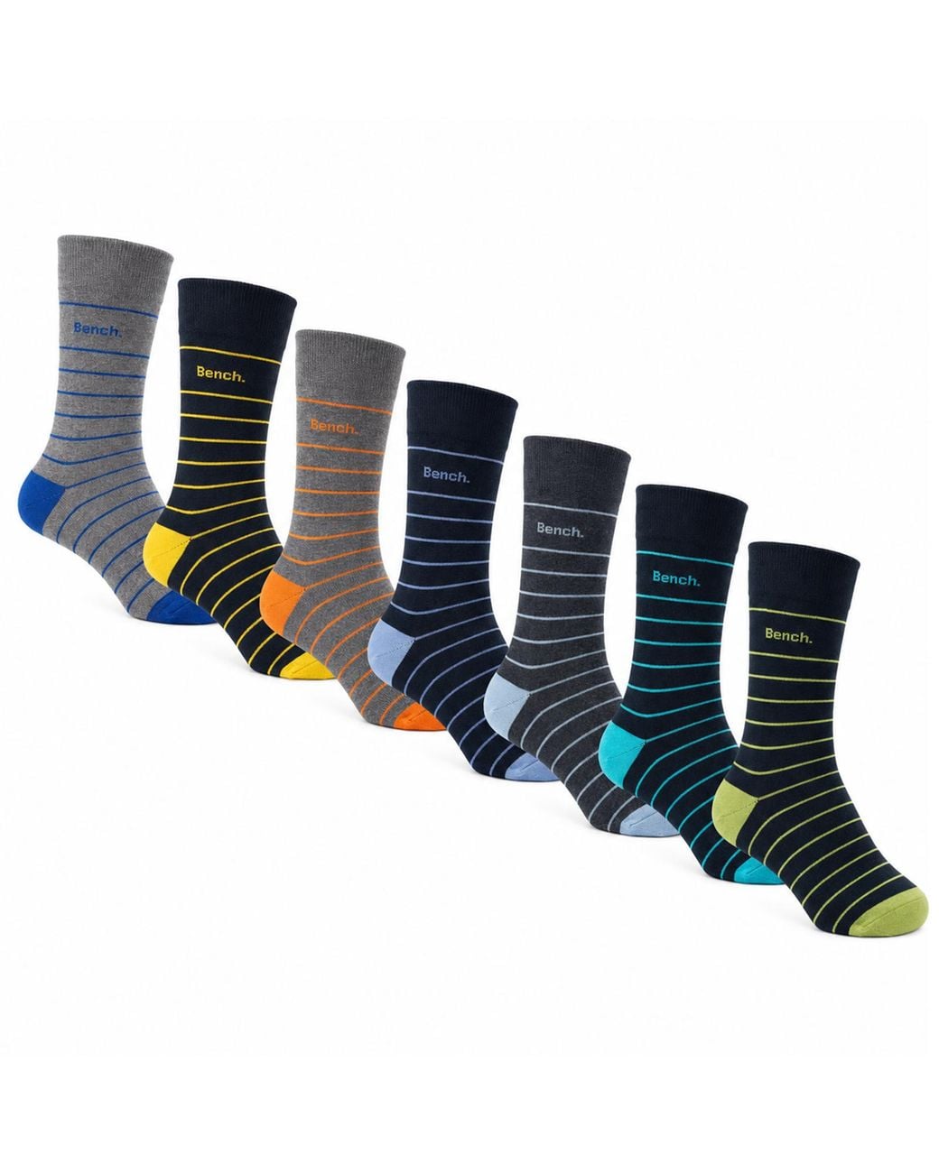 Bench Blue Tirton 7Pack Dress Socks for men