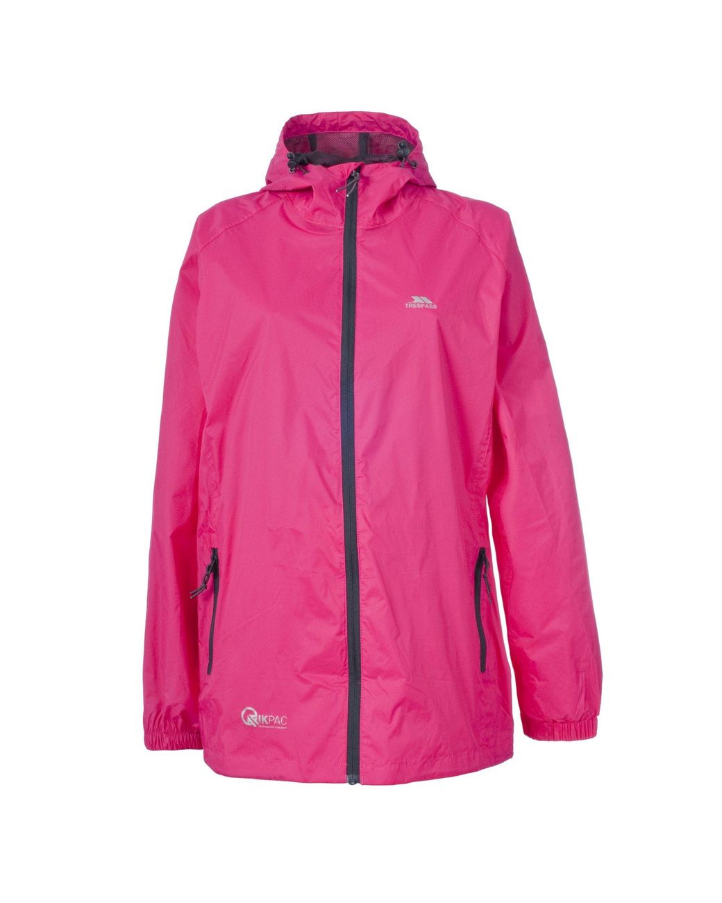 Trespass Pink Adults Qikpac Packaway Waterproof Jacket (Sasparilla)