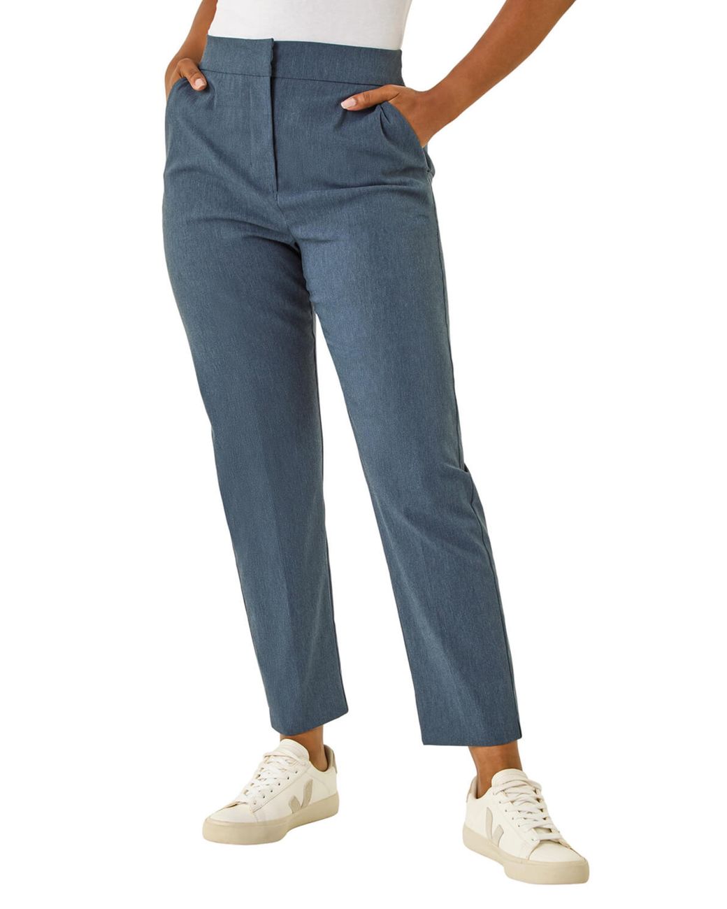 Roman Blue Petite Bengaline Smart Stretch Trouser