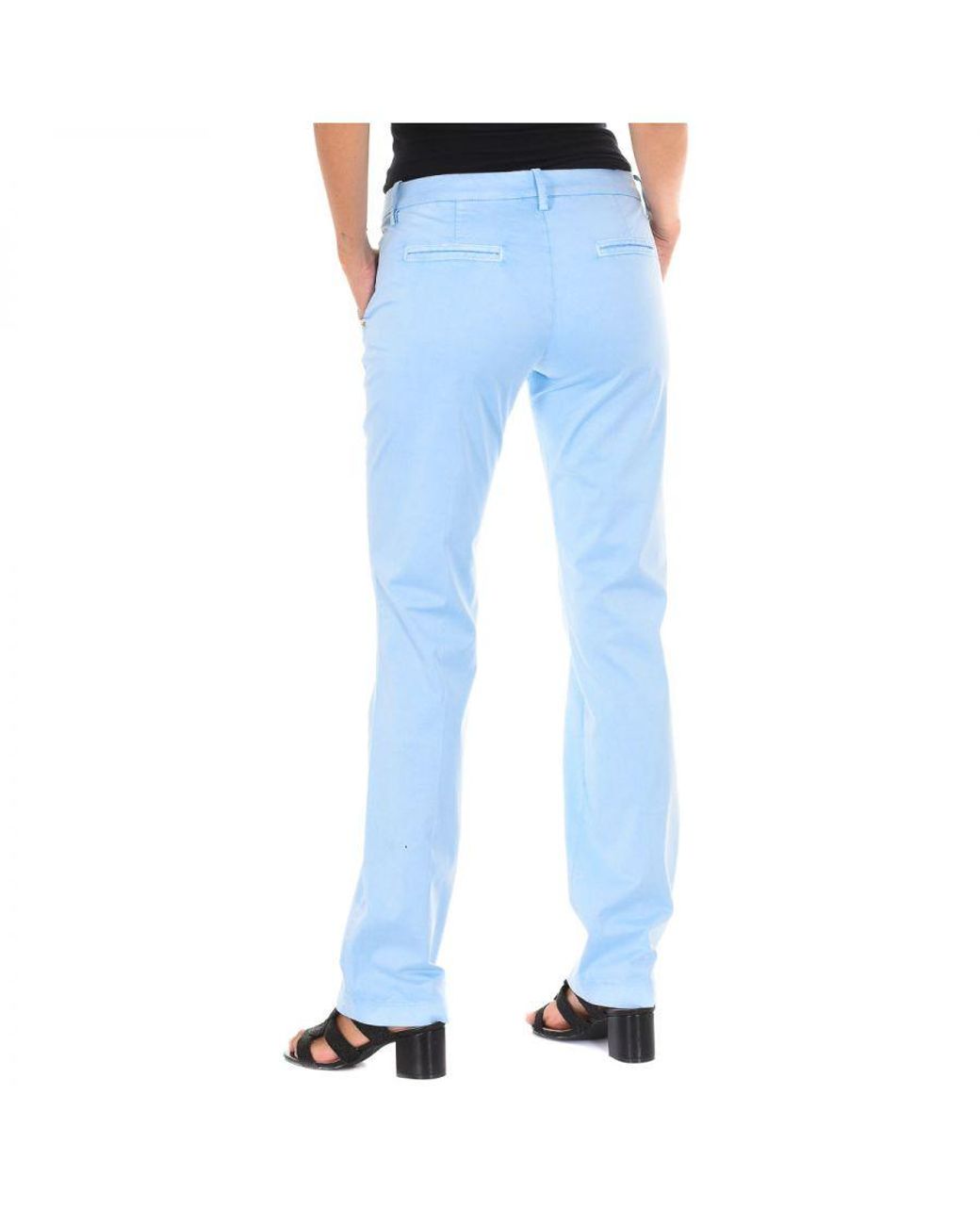 Met Blue Long Chinese Style Pants With Straight Hems 70Dbf0028-R123
