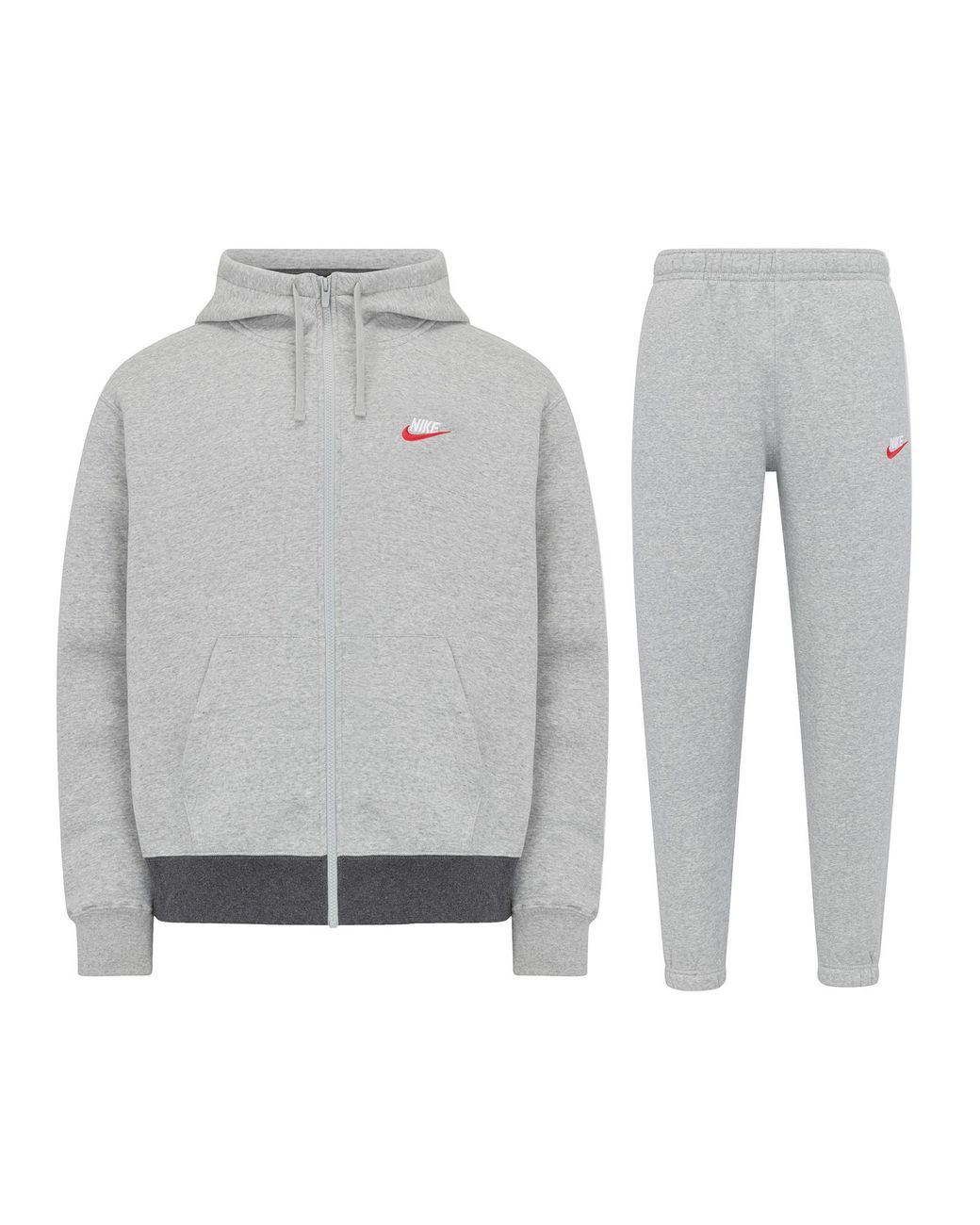Nike Sportswear Club Fleece Full Zip Tracksuit Cotton in Grey for Men Lyst UK