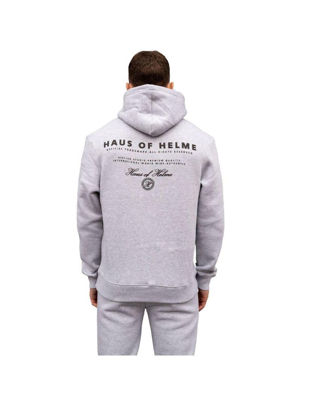 Helm Gray Two Piece Tracksuit Hoodie & Jogger Set for men