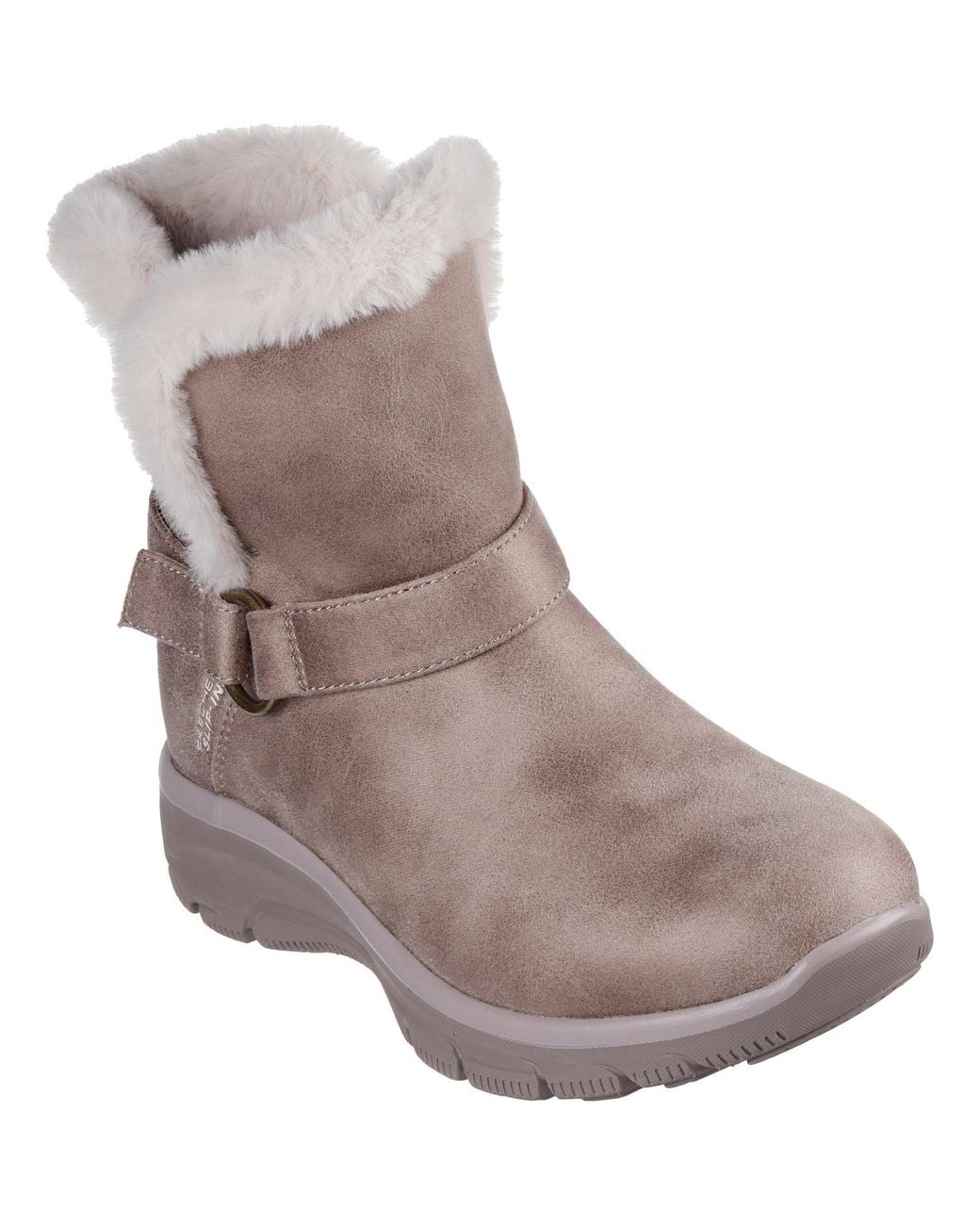 Skechers Brown Easy Going Dreamers Move 168045-Dktp Dark Taupe Buckle Shoes