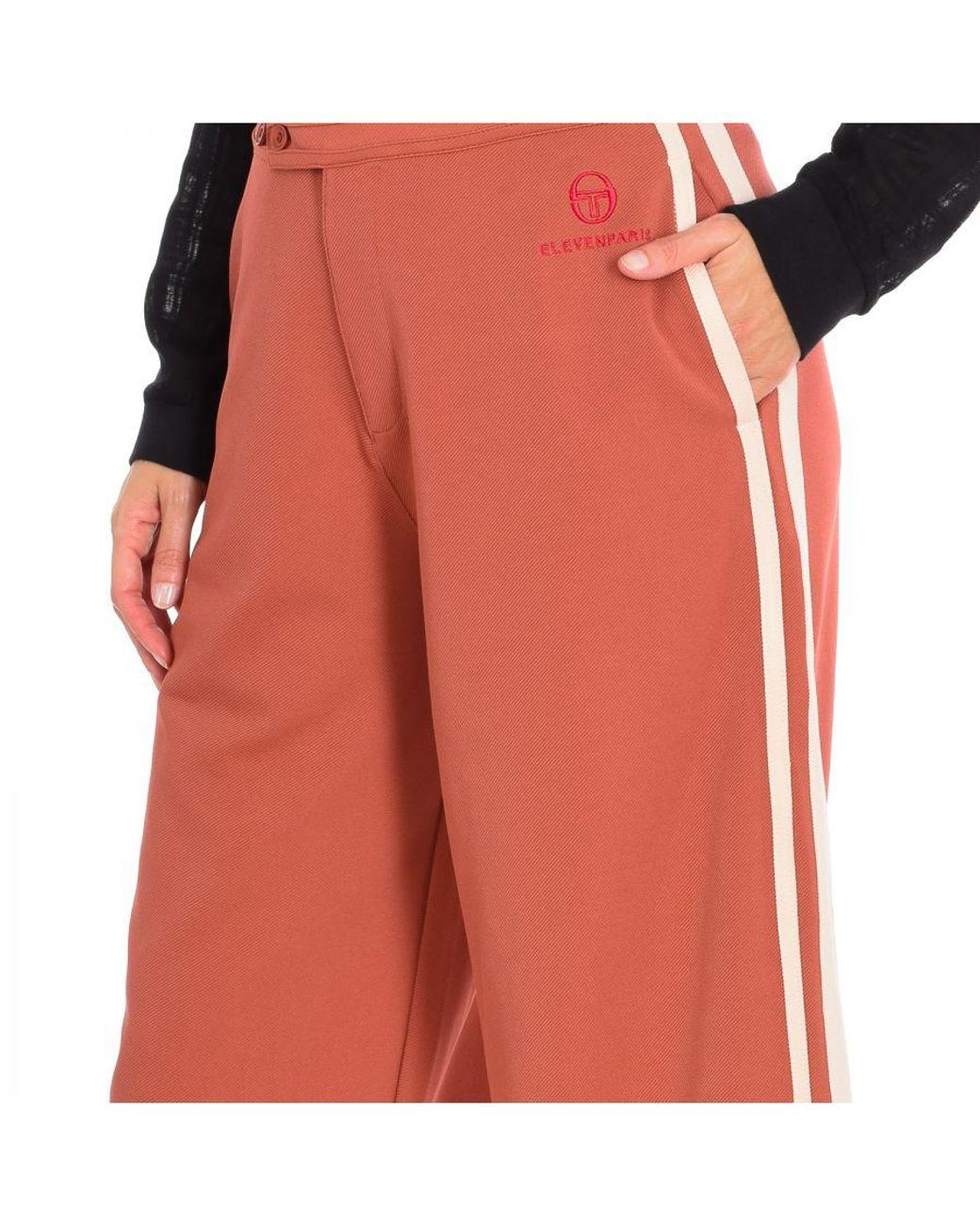 ELEVEN PARIS Red Eternity Long Pants With Side And Back Pockets 17F2Jg501