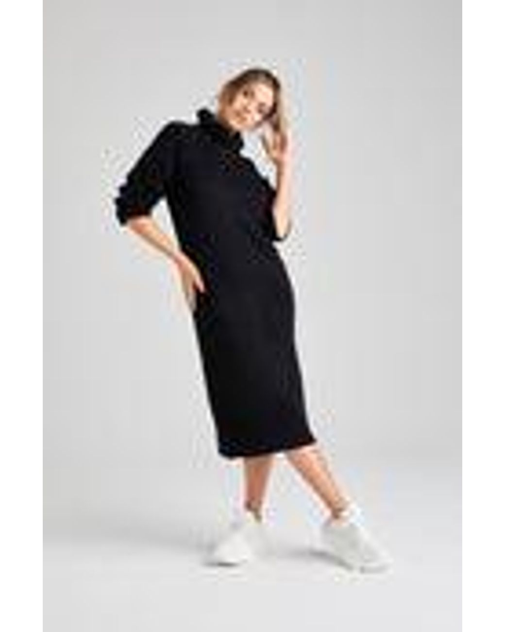 Urban Bliss Black Maxi Roll Neck Dress