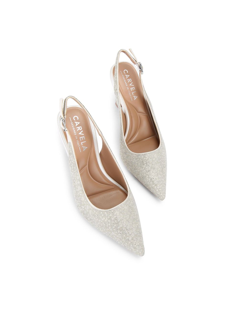 Carvela Kurt Geiger White Corletta Sling Court Heels