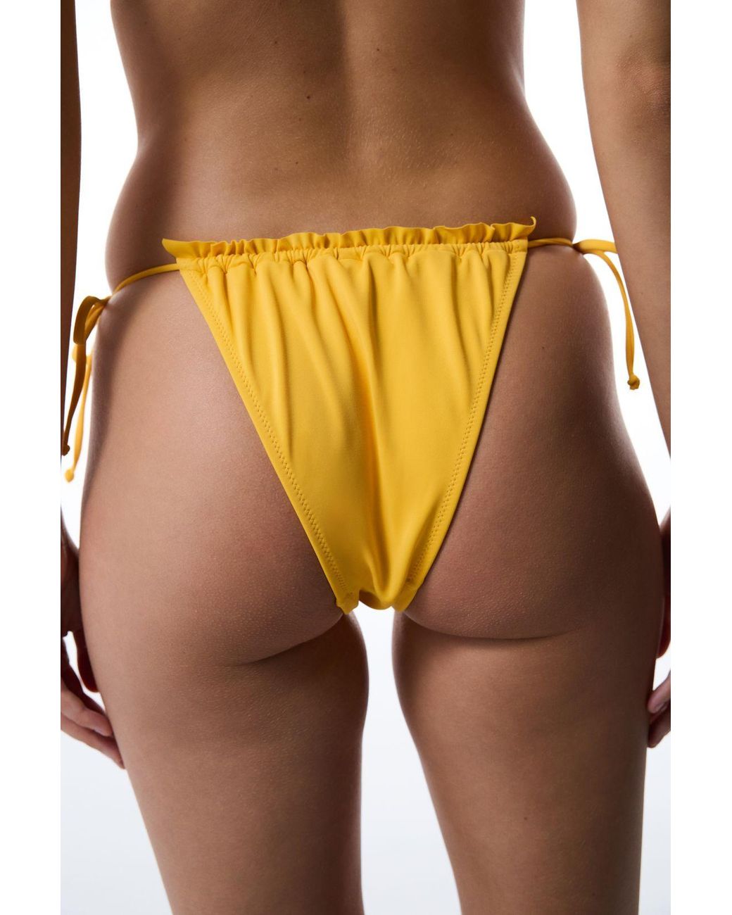 Penti Orange Low-Waist Tie-Side Bikini Bottoms With Ruffle