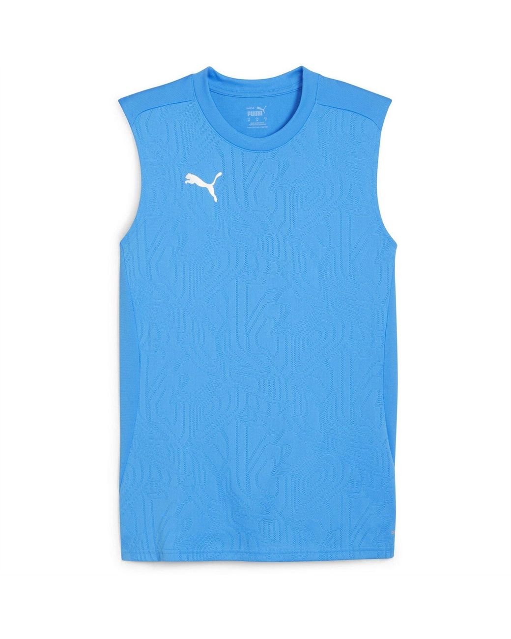 PUMA Blue Teamfinal Training Short Sleeve Performance T-Shirt for men