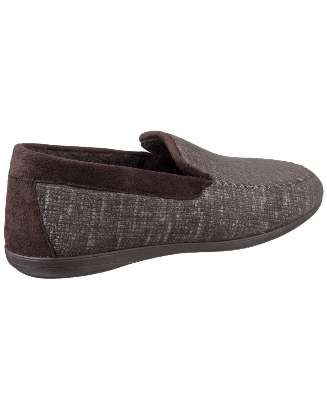 Cotswold Black Stanley Loafer Slipper for men