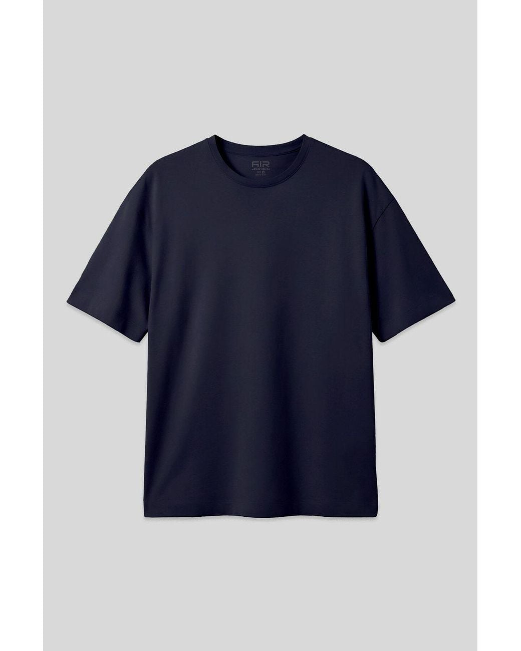 TOMMY LIFE Blue Oversized Cotton Blend Crew Neck T-Shirt for men
