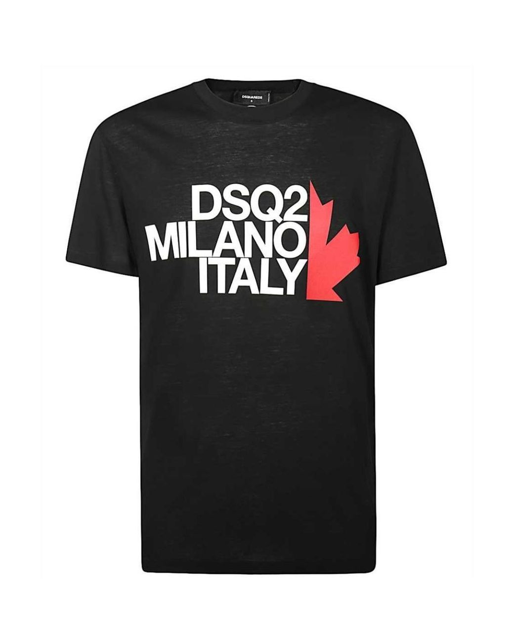 DSquared² Black Dsq2 Milano Italy T-Shirt Cotton for men