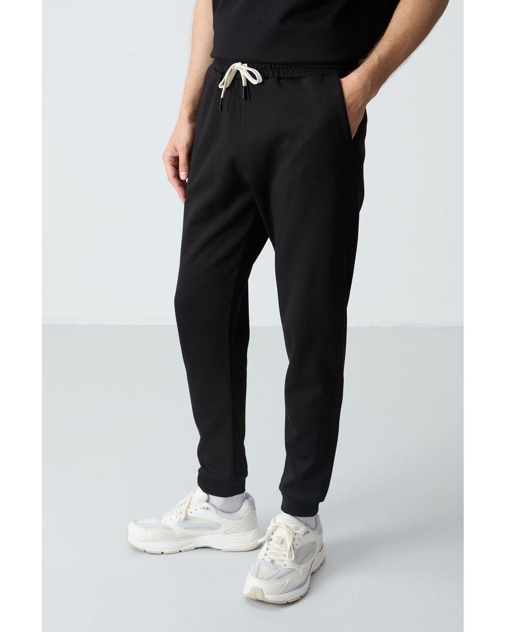 TOMMY LIFE Black Oversized T-Shirt And Pants Set for men