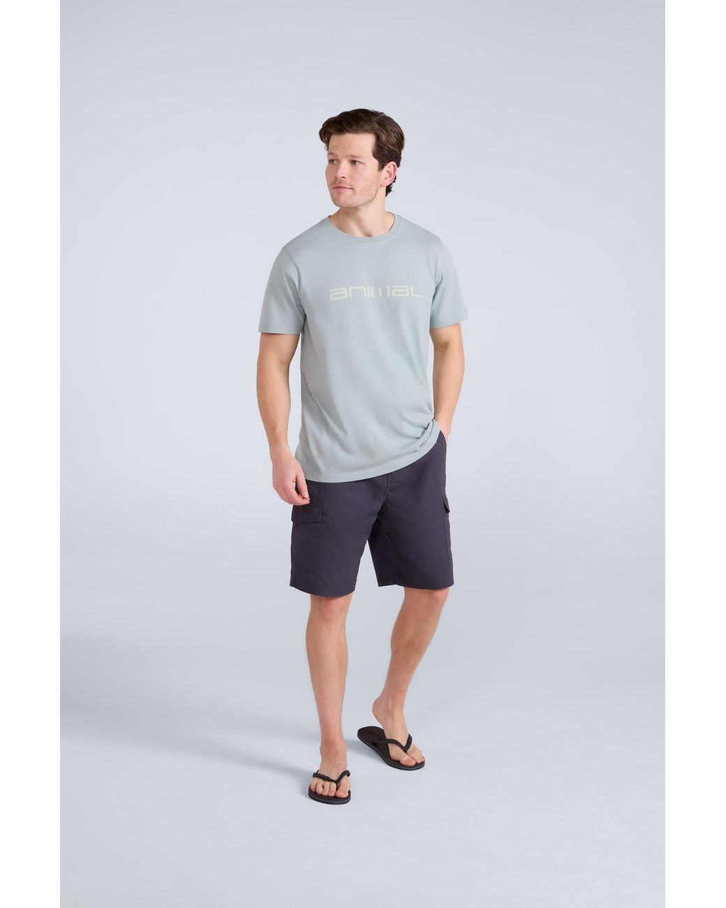 Mountain Warehouse Blue 'Atlantis' Cargo Shorts Casual Multi Pocket Stylish Cotton Half Pants for men