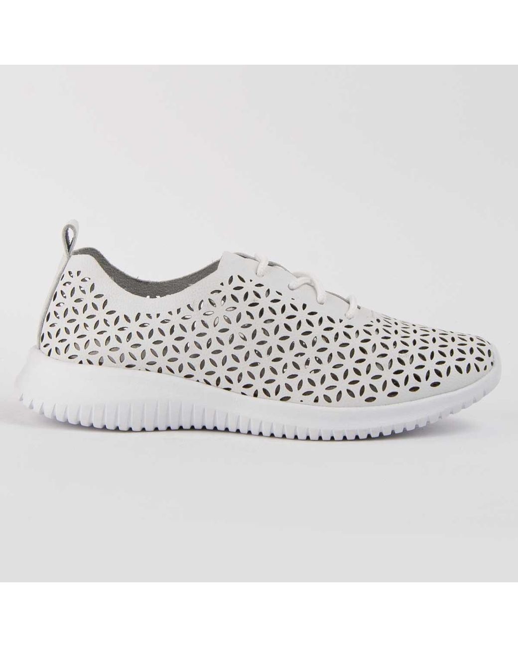 Purapiel White Oxford Shoe Reyza Leather