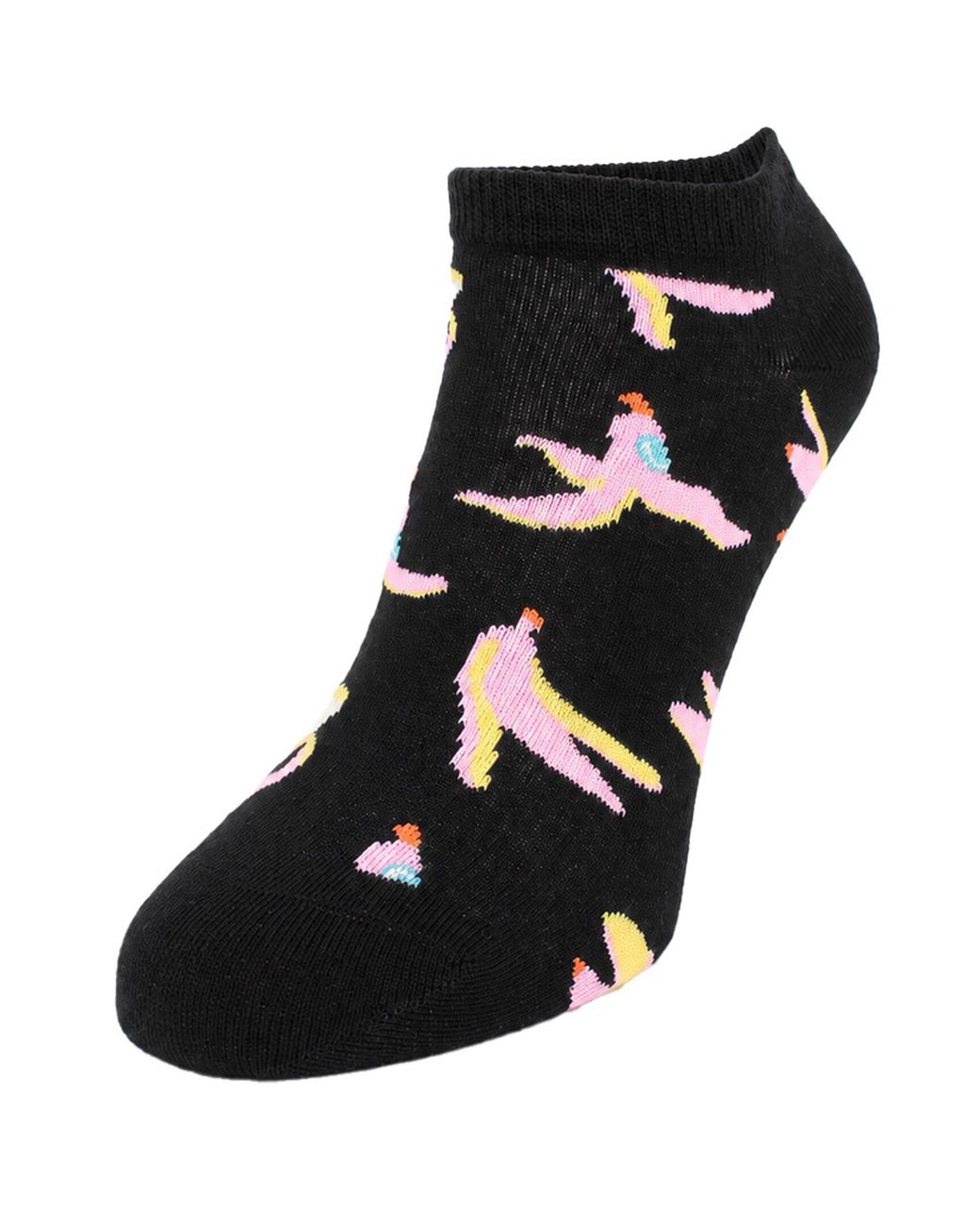Happy Socks Black 1-Pack Banana Break Low Cotton for men