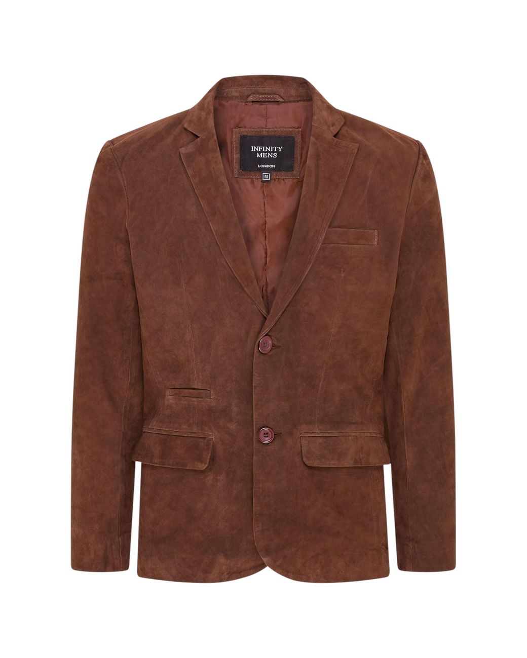 Infinity Leather Brown Italian Suede Blazer Jacket for men