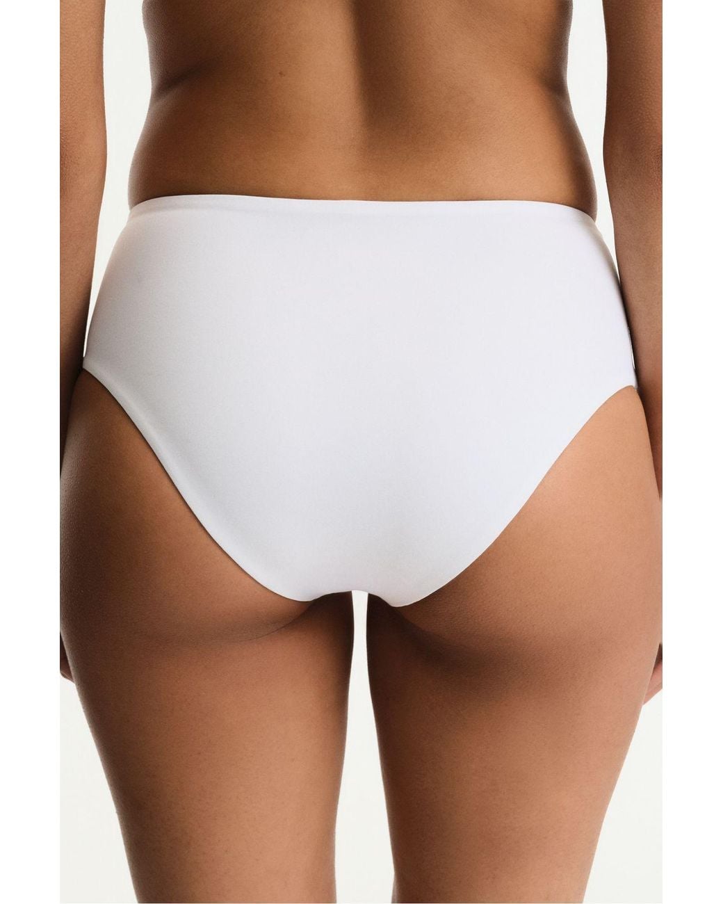Penti White High Ruched Waist Bikini Bottom