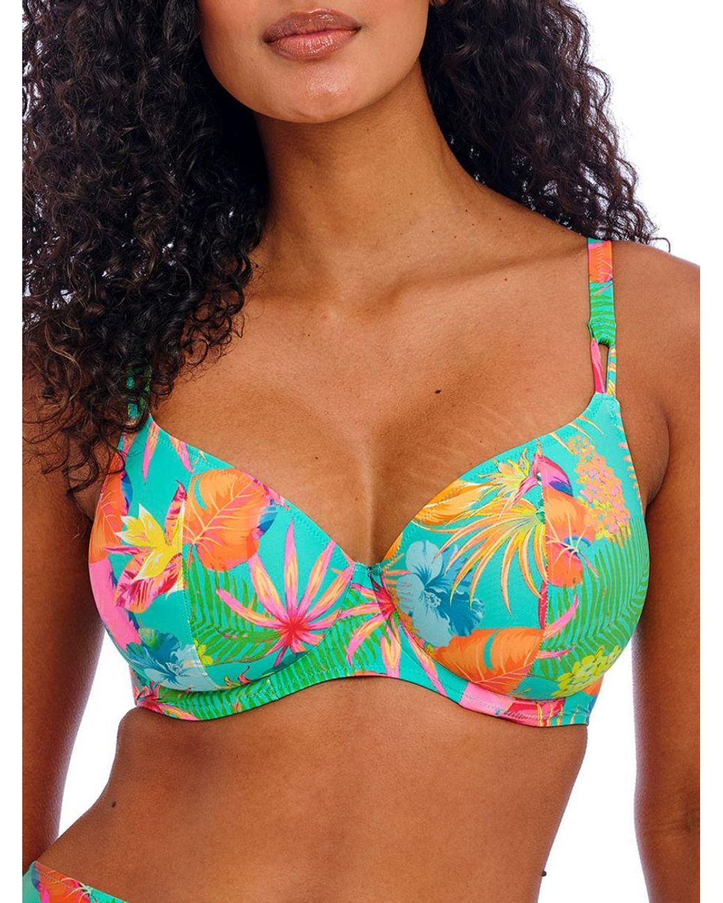 Freya Blue Isla Margarita Plunge Bikini Top
