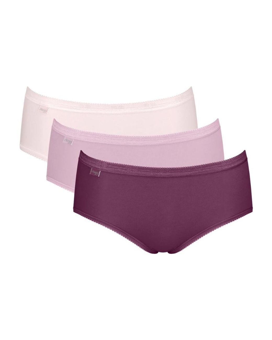 Sloggi Purple Basic+ Midi 3 Pack Briefs