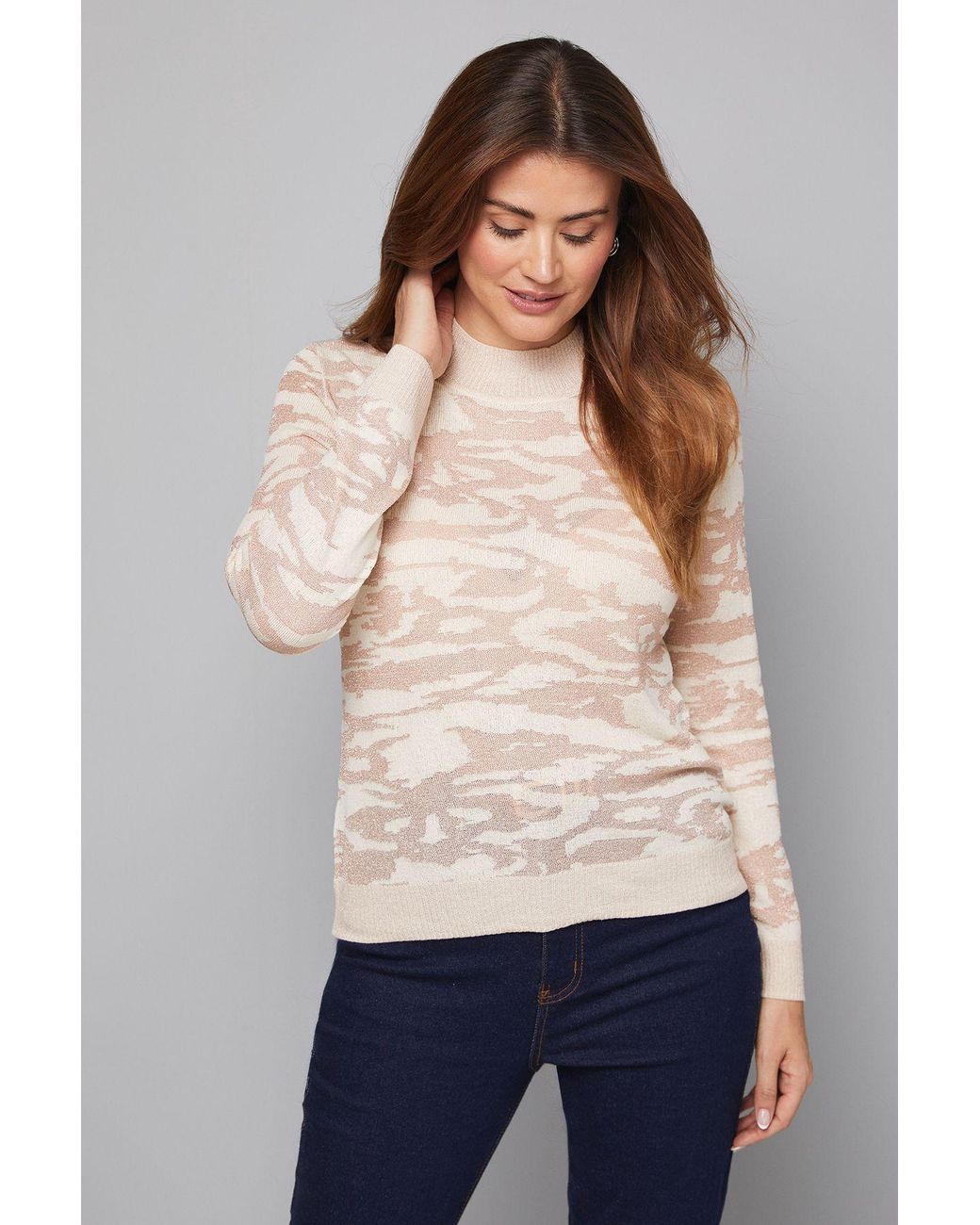 Wallis White Floral Leaf Jumper