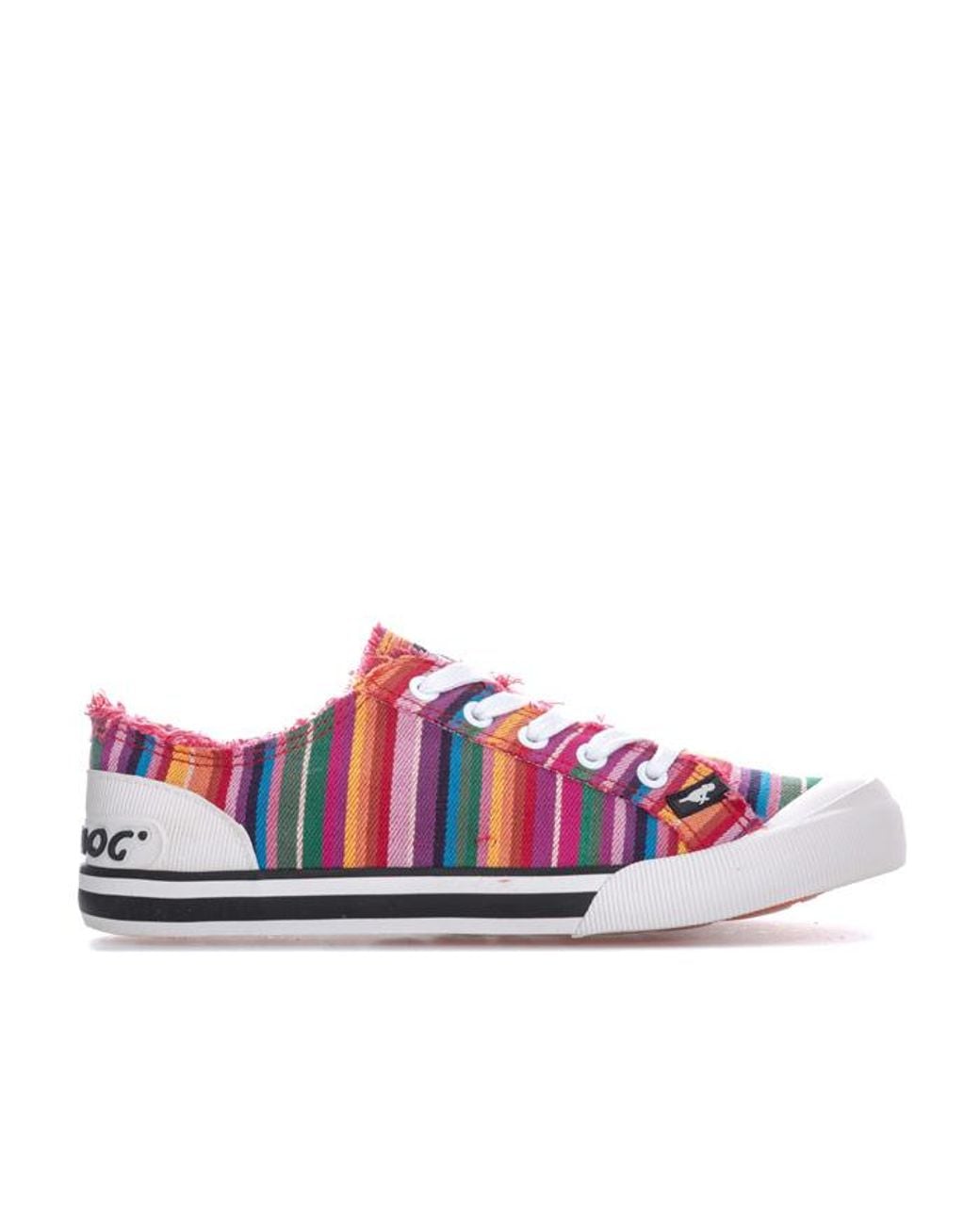 Rocket Dog Red Jazzin Eden Stripe Pumps