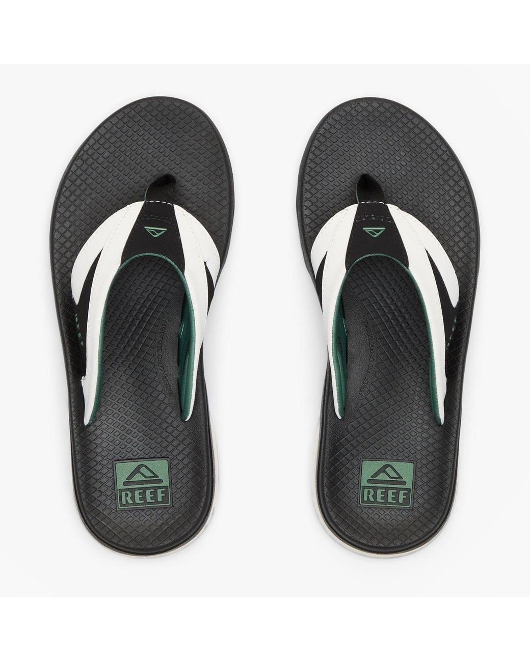 Reef Black Fanning Toe-Post Sandals for men