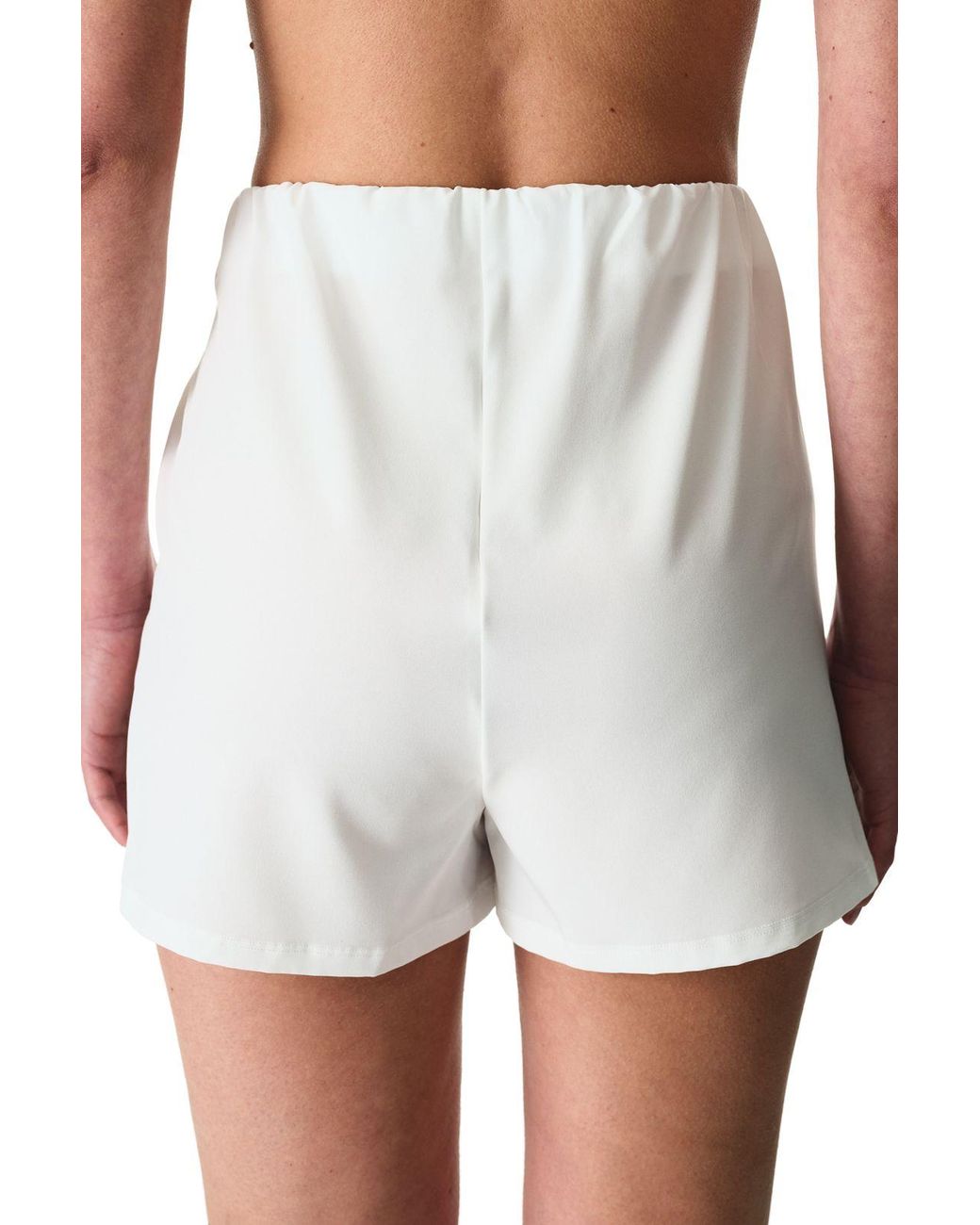 Penti White Mid-Waist Swim Shorts