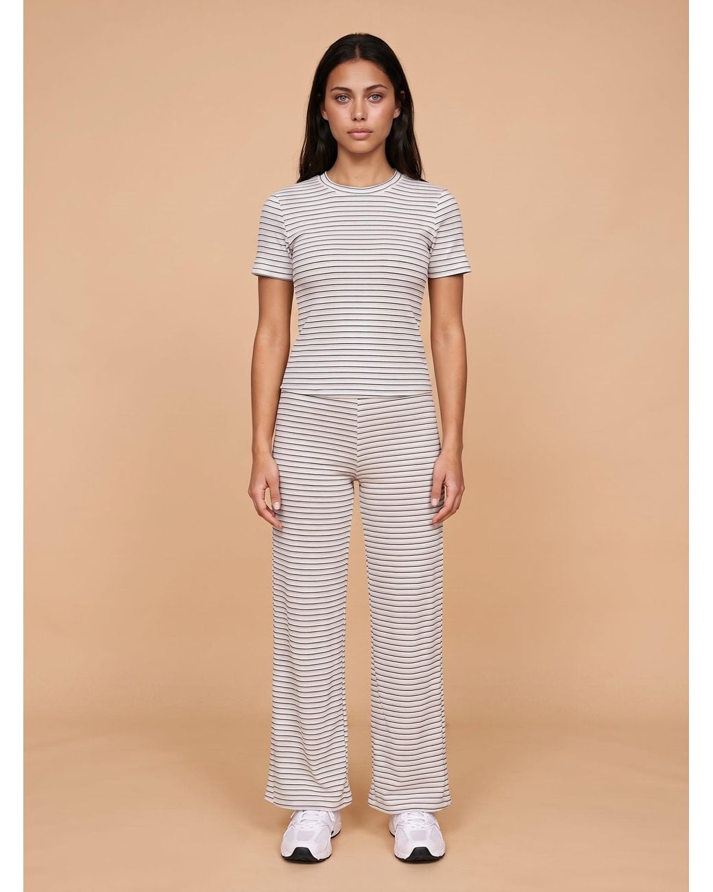Urban Bliss Natural Ribbed Stripe Top