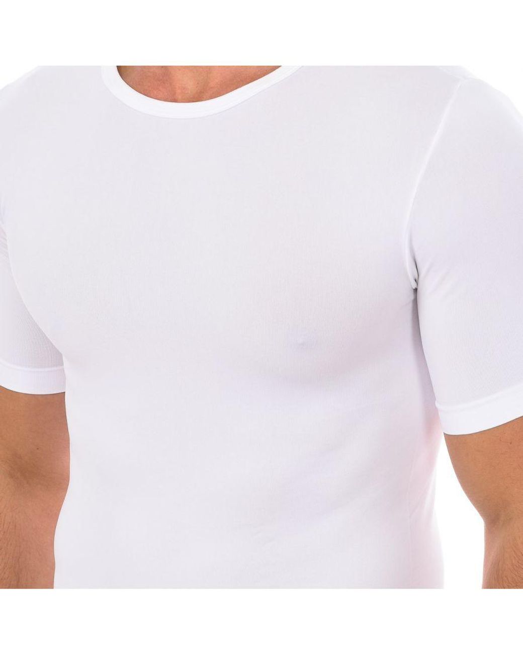 Intimidea White Girocollo Short Sleeve Round Neck Undershirt 200042 for men