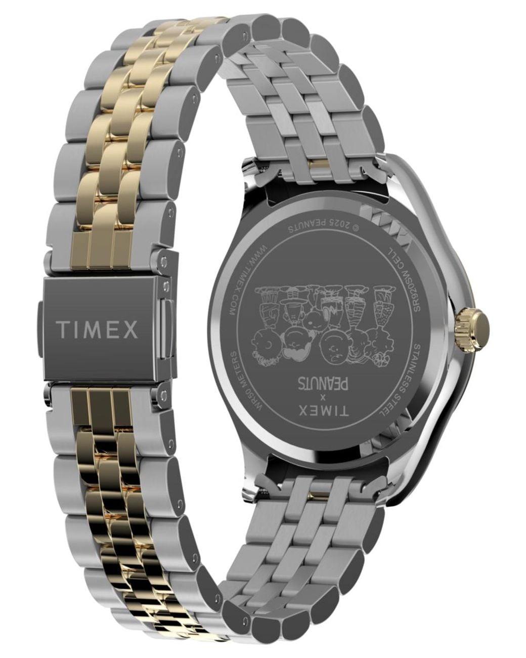 Timex Metallic Peanuts Legacy Bowtie Watch Tw2Y11100 Stainless Steel