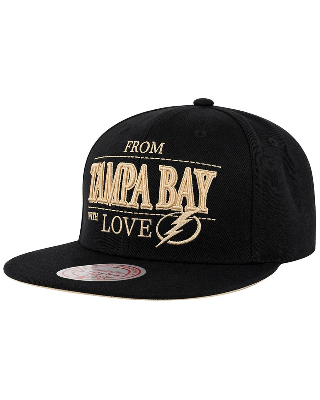 Mitchell & Ness Black Nhl Tampa Bay Lightning With Love Cap