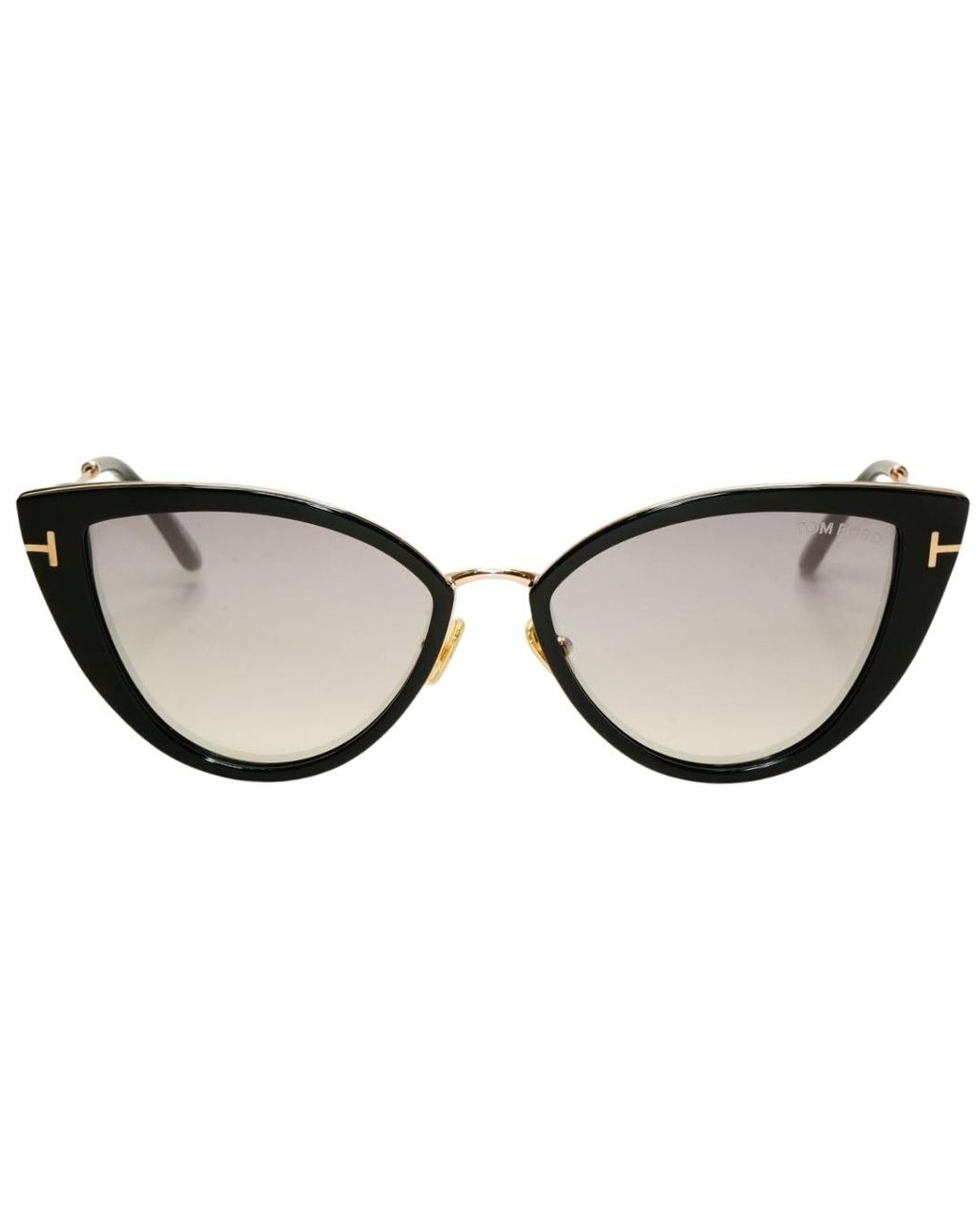 Tom Ford Brown Anjelica-02 Smoke Mirror Lens Shiny Sunglasses Metal